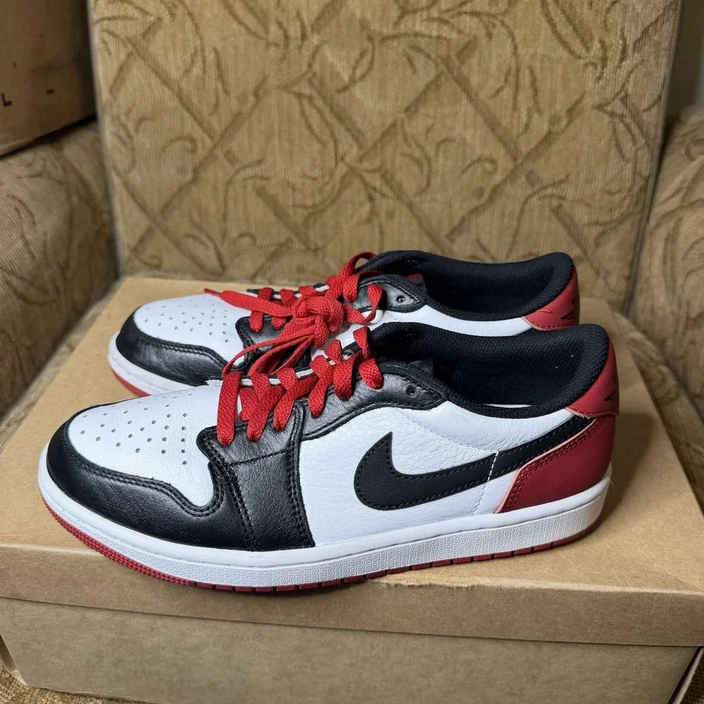 Air Jordan 1 Low OG Black Toe 2023 CZ0790-106 Men's Size 7.5 Sneakers